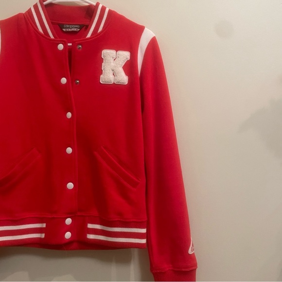 Vintage Kappa Red Letterman Style Snap Up Jacket - Picture 2 of 5